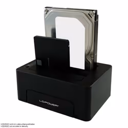 LC-Power LC-DOCK-C Station d'accueil de disques de stockage USB 3.2 Gen 2 (3.1 Gen 2) Type-C Noir - Vue supplémentaire 4