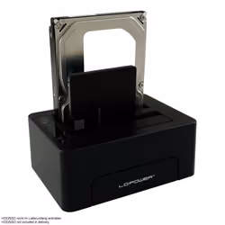 LC-Power LC-DOCK-C Station d'accueil de disques de stockage USB 3.2 Gen 2 (3.1 Gen 2) Type-C Noir - Vue supplémentaire 5