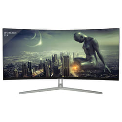 LC-Power LC-M34-UWQHD-100-C écran plat de PC 34" UltraWide Quad HD Noir, Argent, Blanc