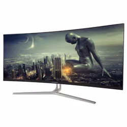 LC-Power LC-M34-UWQHD-100-C écran plat de PC 34" UltraWide Quad HD Noir, Argent, Blanc