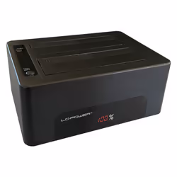 LC-Power LC-DOCK-U3-V, HDD, SSD, Série ATA III, 2.5,3.5", USB 3.2 Gen 1 (3.1 Gen 1) Type-B, 5 Gbit/s, Noir