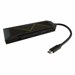 LC-Power LC-HUB-C-MULTI-6-RGB hub & concentrateur USB 3.2 Gen 2 (3.1 Gen 2) Type-C 5000 Mbit/s Noir - Vue supplémentaire 4