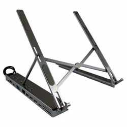 LC-Power LC-HUB-C-MULTI-STAND, Supports de Laptop, Anthracite, Aluminium, Plastique, USB 3.2 Gen 1 (3.1 Gen 1) Type-C, VGA, U ...