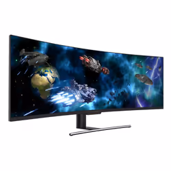 LC-Power LC-M49-DFHD-144-C-Q, 124,5 cm (49"), 3840 x 1080 pixels, Full HD Ultra large, QLED, 6 ms, Noir