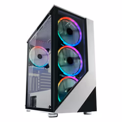 LC-Power Gaming 803W, Midi Tower, PC, Noir, Blanc, ATX, micro ATX, Mini-ITX, Métal, Plastique, Verre trempé, Jouer