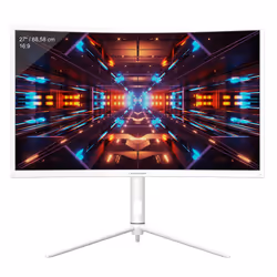 LC-Power LC-M27-QHD-240-C-K, 68,6 cm (27"), 2560 x 1440 pixels, Quad HD, 1 ms, Blanc