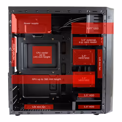 LC-Power 7040B Midi Tower Noir - Vue supplémentaire 8