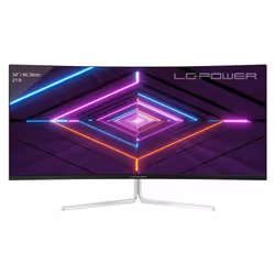 LC-Power LC-M34-UWQHD-100-C-V3, 86,4 cm (34"), 3440 x 1440 pixels, UltraWide Quad HD, LCD, 6 ms, Blanc