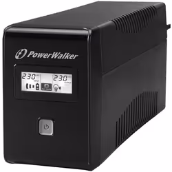 PowerWalker VI 850 LCD, Interactivité de ligne, 0,85 kVA, 480 W, 162 V, 290 V, 50/60 Hz