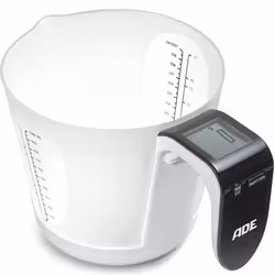 ADE KE 919, Balance de ménage électronique, 5 kg, 1 g, Noir, Blanc, Polypropylène (PP), Comptoir