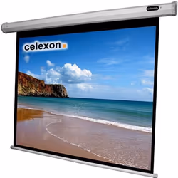 Ecran de projection motorisé - CELEXON - 200 x 200 cm - Format 1:1 - Gain 1.2