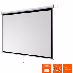 Écran de projection celexon manuel basic 240 x 180 cm - CELEXON - Blanc - Gain de 15 - Format 4:3
