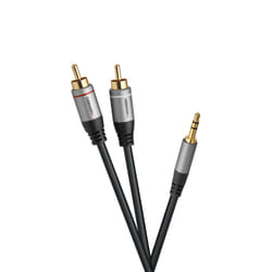 Celexon 1000015589 câble audio 1 m 2 x RCA 3,5mm Noir