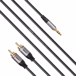Celexon 1000015589 câble audio 1 m 2 x RCA 3,5mm Noir