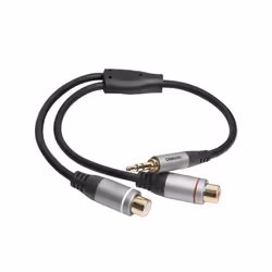 Adaptateur audio stéréo - CELEXON - 35mm vers 2x RCA - 025m - Triple blindage - Contacts plaqués or