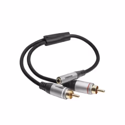 Adaptateur audio - CELEXON - 2x RCA vers jack stéréo 35mm - Triple blindage - Contacts plaqués or
