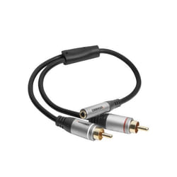 Adaptateur audio - CELEXON - 2x RCA vers jack stéréo 35mm - Triple blindage - Contacts plaqués or