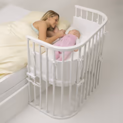 Babybay Boxspring, Lit bébé, Blanc