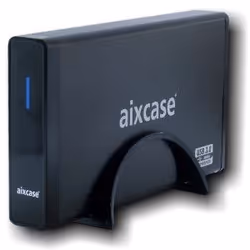 aixcase AIX-BL35SU3, Boîtier HDD, 3.5", SATA, Série ATA II, Série ATA III, 5 Gbit/s, Connectivité USB, Noir