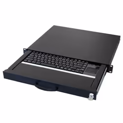 aixcase AIX-19K1UKDETP-B, Taille réelle (100 %), Avec fil, USB + PS/2, QWERTZ, Noir