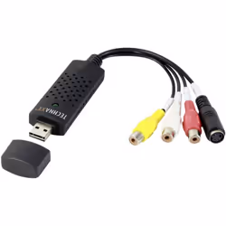Technaxx USB 2.0 Video Grabber, USB 2.0, 720 x 576 pixels, RCA, S-Video, Caméra Numérique, DVD player, VHS, NTSC, PAL, 25 ips