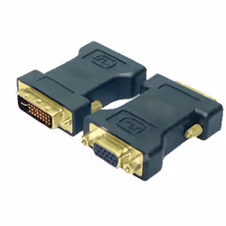 LogiLink AD0001, VGA, DVI-I, Noir