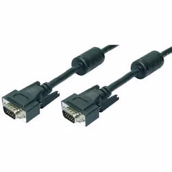 LogiLink 3m VGA, 3 m, VGA (D-Sub), VGA (D-Sub), Noir, Mâle/Mâle, RoHS, UL-2919