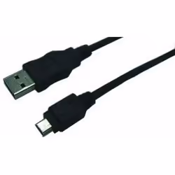 LogiLink CU0014, 1,8 m, USB A, Mini-USB B, USB 2.0, Mâle/Mâle, Noir