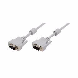 LogiLink D-Sub, 3 m, 3 m, VGA (D-Sub), VGA (D-Sub), Gris, Nickel, Mâle/Mâle