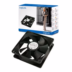 LogiLink PC case cooler, Ventilateur, 32,6 dB, Noir