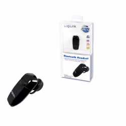 LogiLink Bluetooth V2.0 Earclip Headset, Sans fil, Appels/Musique, 9 g, Casque, Noir