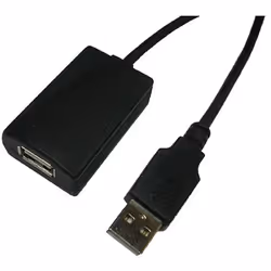 LogiLink USB 2.0 Repeater Cable - 5.0m, 5 m, USB A, USB A