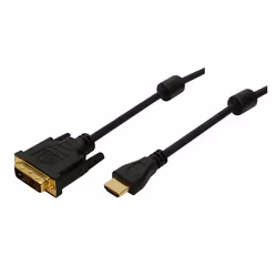 LogiLink HDMI&gt;DVI-D 3m, 3 m, HDMI, DVI-D, Mâle, Mâle, Droit