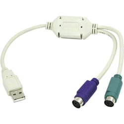 LogiLink USB 1.1 Câble de raccordement [1x USB 1.1 type A mâle - 2x PS/2 femelle] 15.00 cm R43568