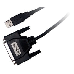 LogiLink USB / D-SUB 25 Adapter Cable, 1.8m 1,8 m D-sub (DB-25) Noir