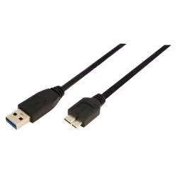 LogiLink CU0027, 3 m, USB A, Micro-USB B, USB 3.2 Gen 1 (3.1 Gen 1), Mâle/Mâle, Noir