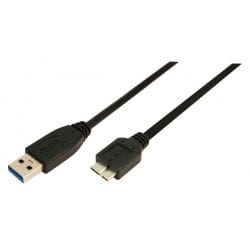LogiLink CU0027 câble USB 3 m USB 3.2 Gen 1 (3.1 Gen 1) USB A Micro-USB B Noir