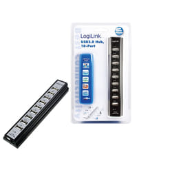 LogiLink UA0096 hub & concentrateur 480 Mbit/s Noir