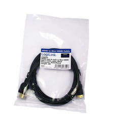 LogiLink CH0023 câble HDMI 2 m HDMI Type A (Standard) HDMI Type C (Mini) Noir