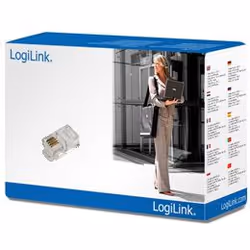 LogiLink RJ10 connecteur de fils Transparent