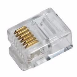 LogiLink RJ12, RJ12, Transparent, Or, RoHS, 100 pièce(s)