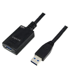 LogiLink 5.0m USB 3.0 M/F câble USB 5 m USB 3.2 Gen 1 (3.1 Gen 1) USB A Noir