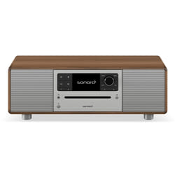 Sonoro PRESTIGE Système mini audio domestique Argent, Noyer