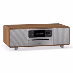Sonoro PRESTIGE Système mini audio domestique Argent, Noyer
