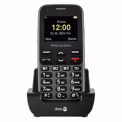 Doro Primo 218, Barre, SIM unique, 5,08 cm (2"), Bluetooth, 1000 mAh, Noir, Graphite