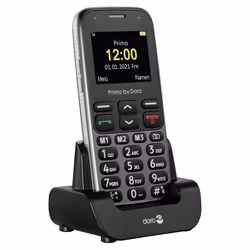 Doro Primo 218 Noir, Graphite Téléphone pour seniors