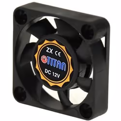Titan TFD-3007M12S, Ventilateur, 8000 tr/min, 21 dB, 2,56 cfm, Noir