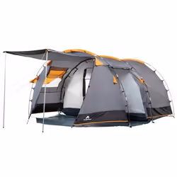 CampFeuer Tente tunnel pour 4 personnes Super   gris-noir - orange