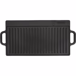 BBQ-Toro plaque de cuisson réversible avec poignées en fonte, 50 x 23 x 1,5 cm, déjà cuite au four Qu´il s´agisse de viande,  ...