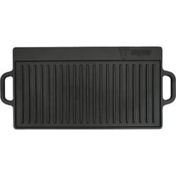 BBQ-Toro plaque de cuisson réversible avec poignées en fonte, 50 x 23 x 1,5 cm, déjà cuite au four